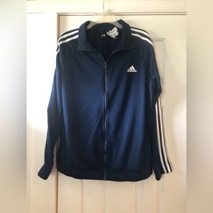 Adidas Ladies warmup jacket unlined - navy  blue